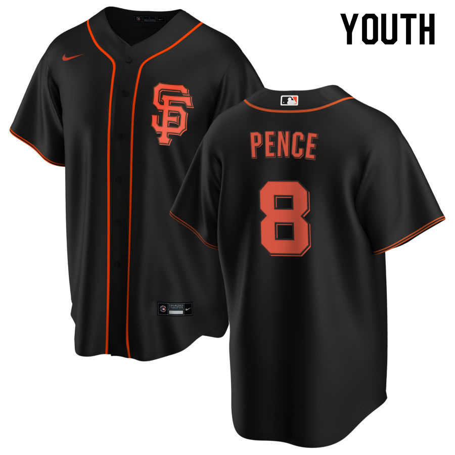 Nike Youth #8 Hunter Pence San Francisco Giants Baseball Jerseys Sale-Black